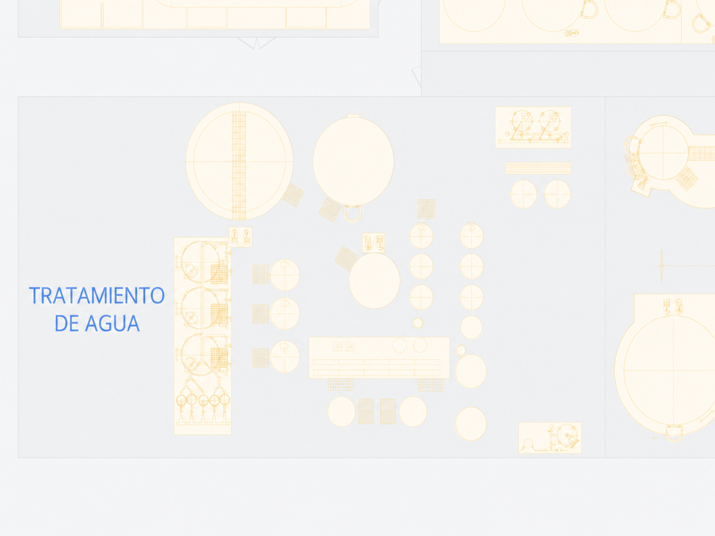 Plano de planta con equipos