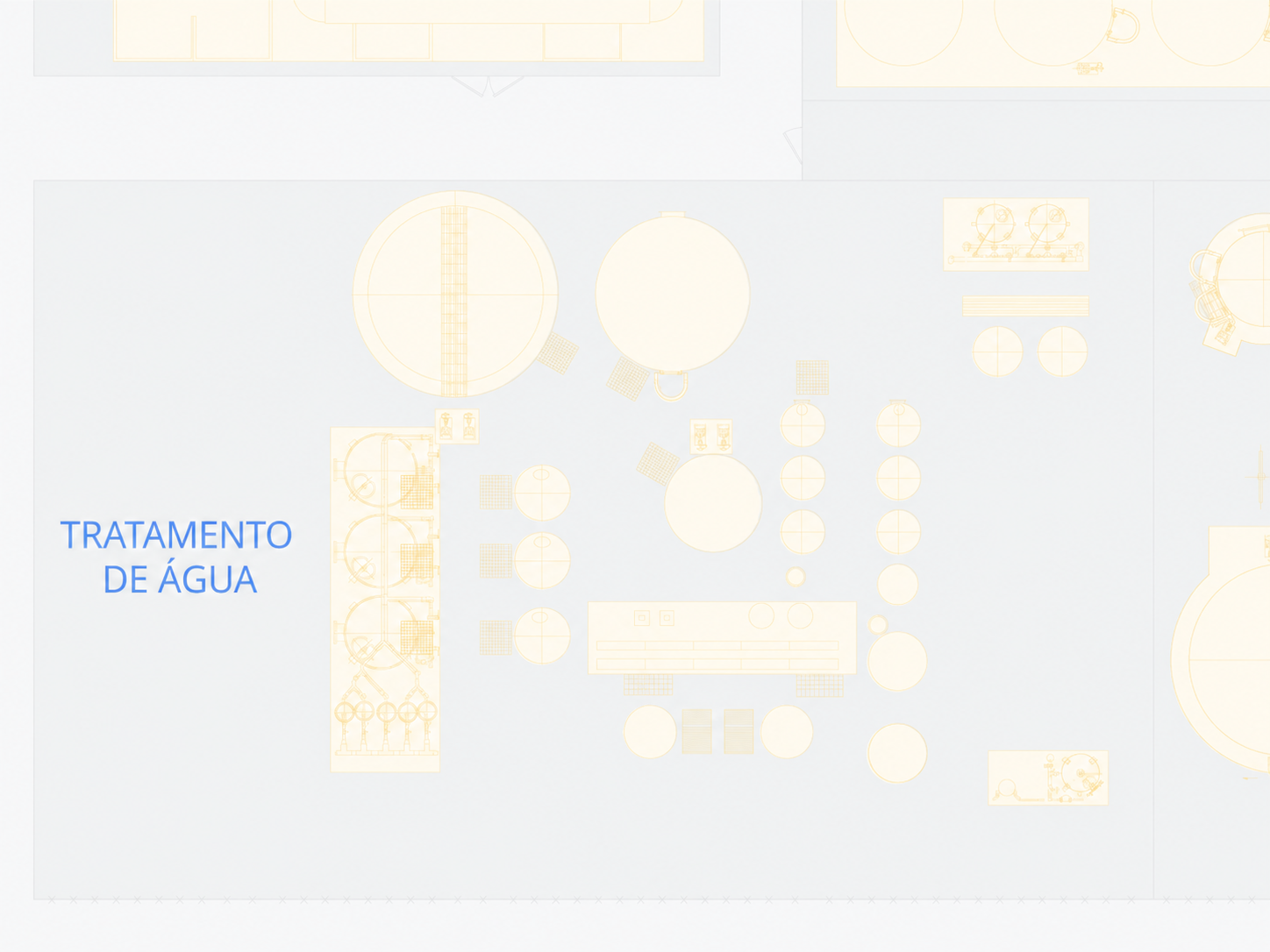 Layout da planta com equipamentos