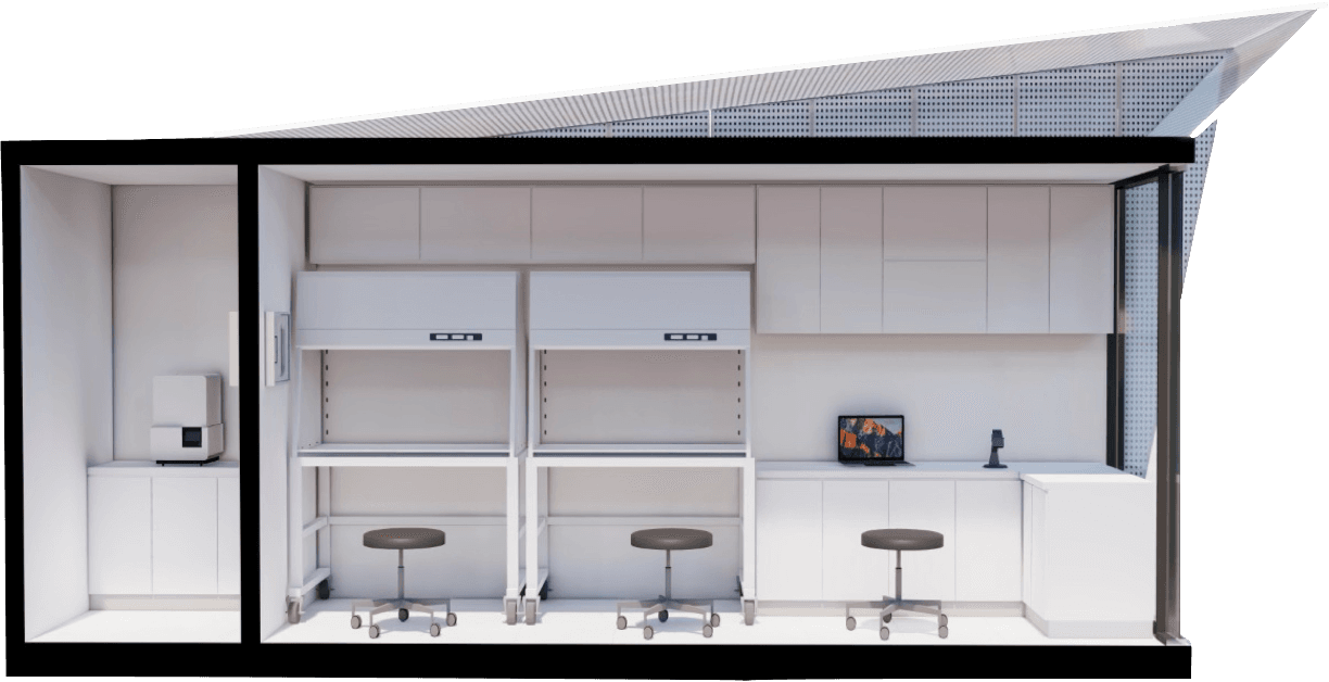 ModularDX plug-and-play laboratory equipment illustration