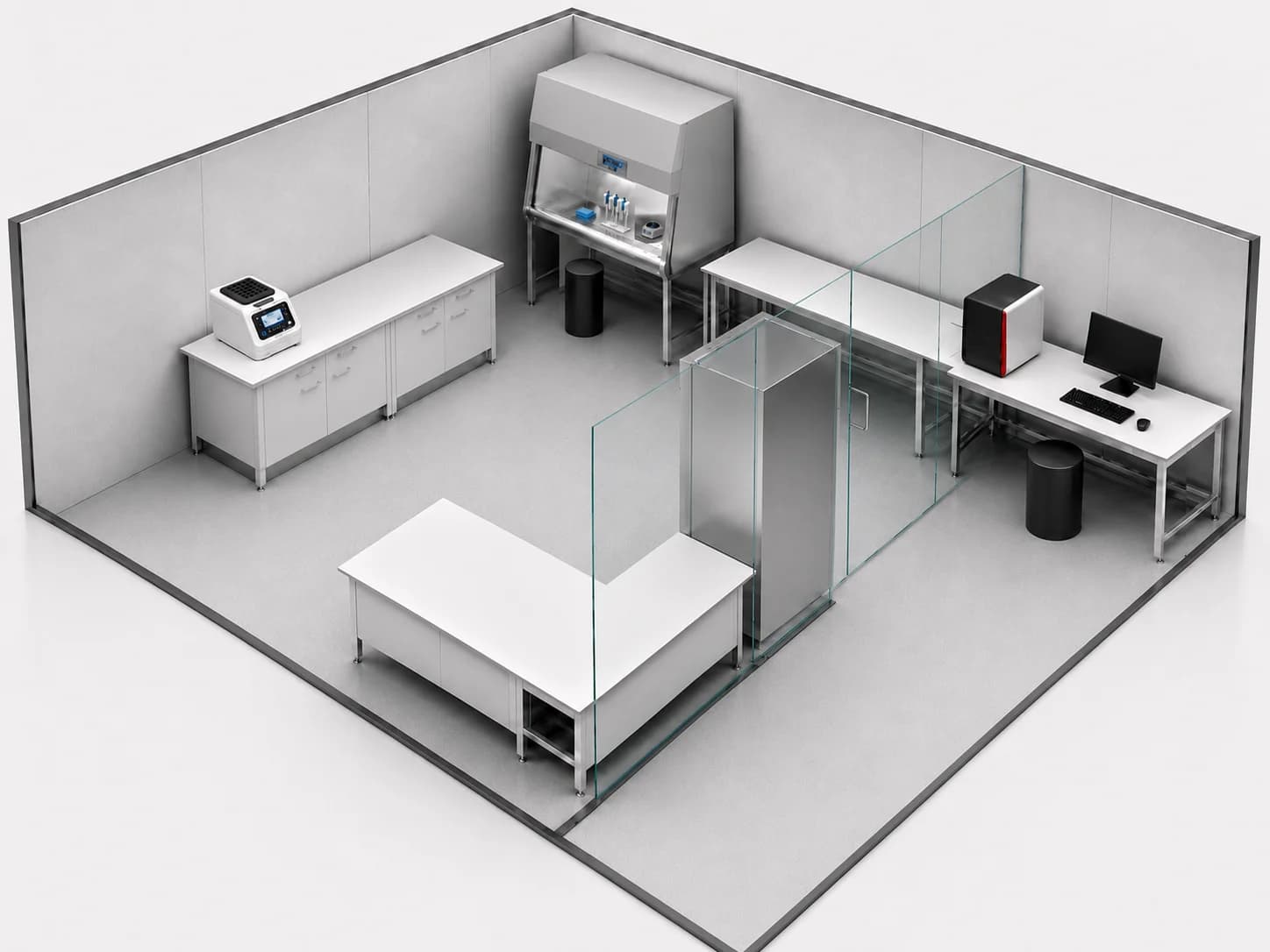 Interior del laboratorio TAAG — Superficie Zero